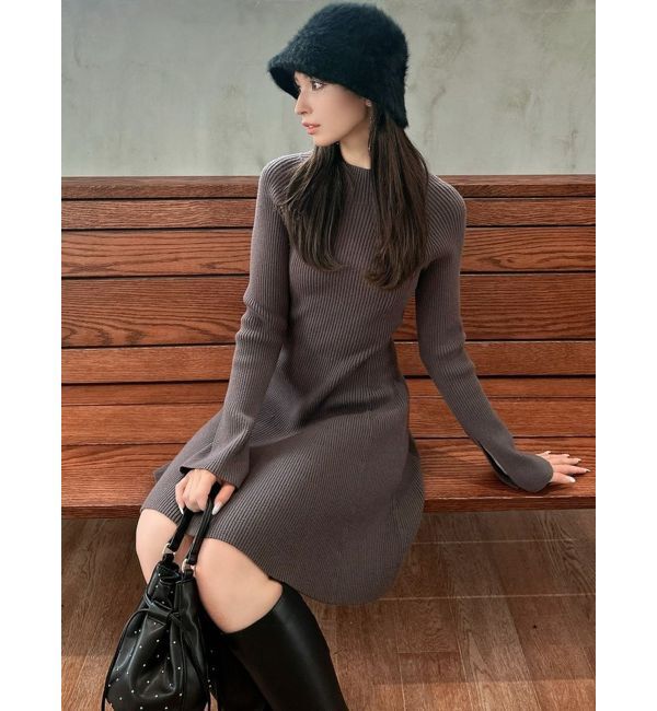 RESEXXY「ラグランスリーブニットワンピース【S】」|ワンピース|