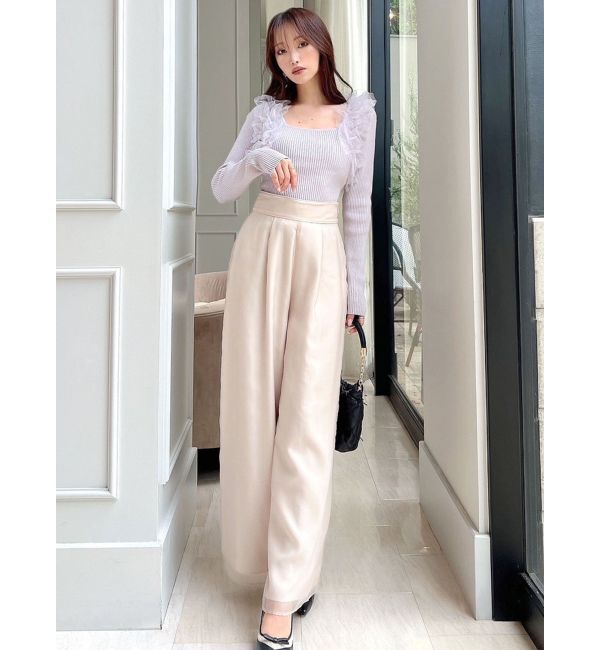 RESEXXY「フリルドッキングニットトップス」|ニット・セーター|