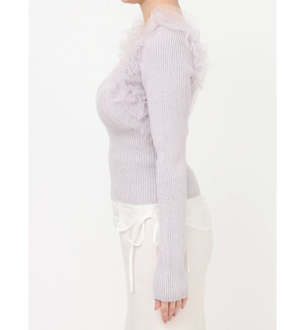 RESEXXY「フリルドッキングニットトップス」|ニット・セーター|