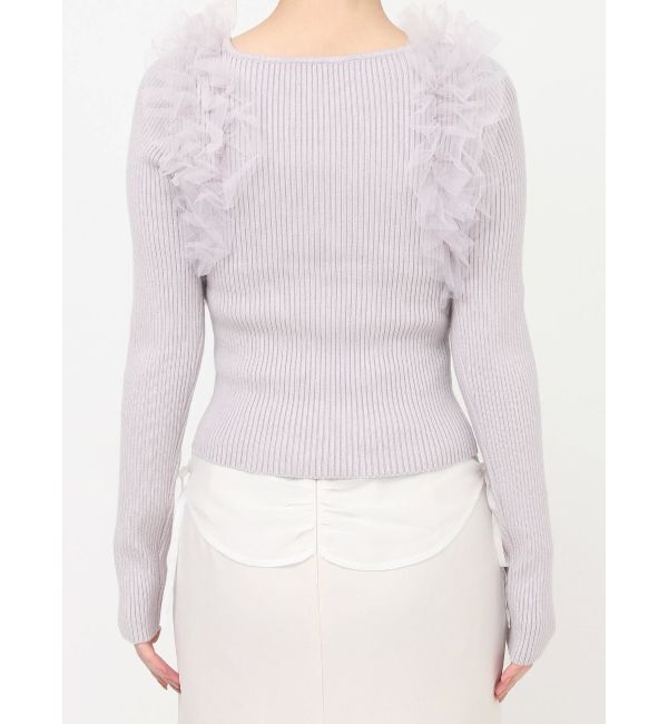 RESEXXY「フリルドッキングニットトップス」|ニット・セーター|