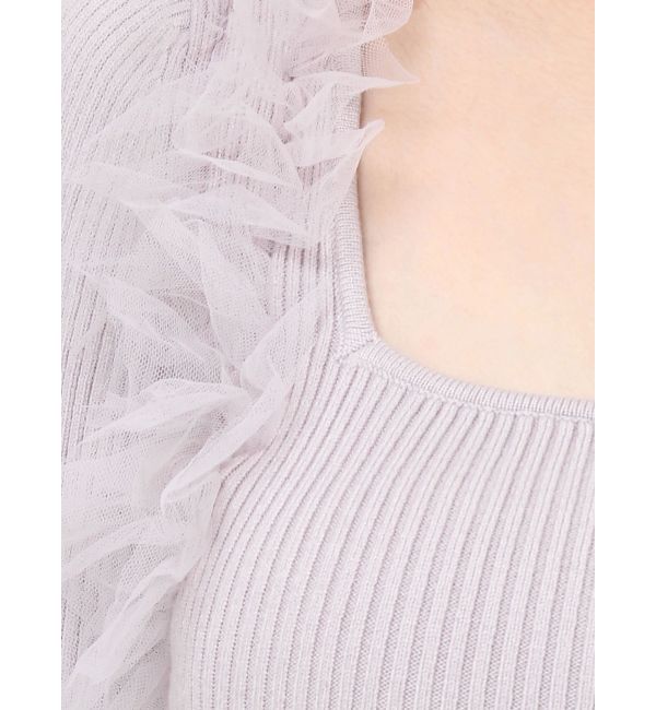 RESEXXY「フリルドッキングニットトップス」|ニット・セーター|