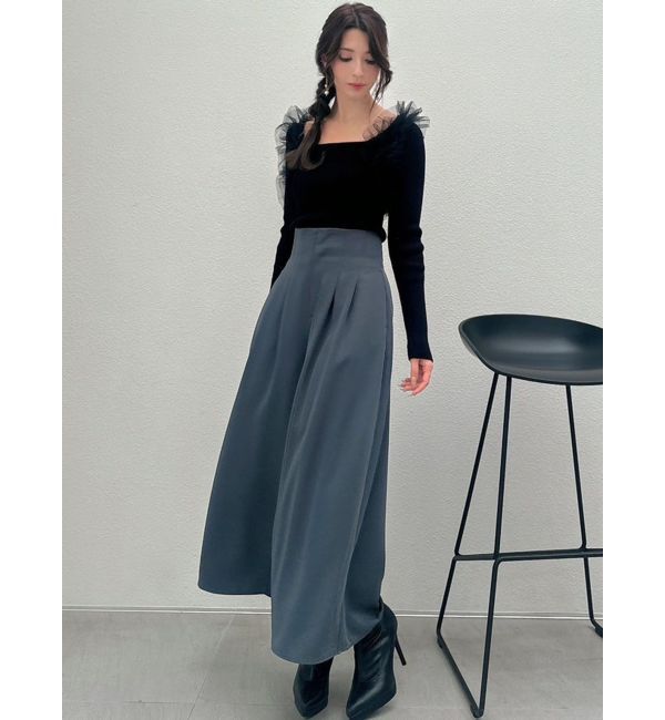 RESEXXY「フリルドッキングニットトップス」|ニット・セーター|