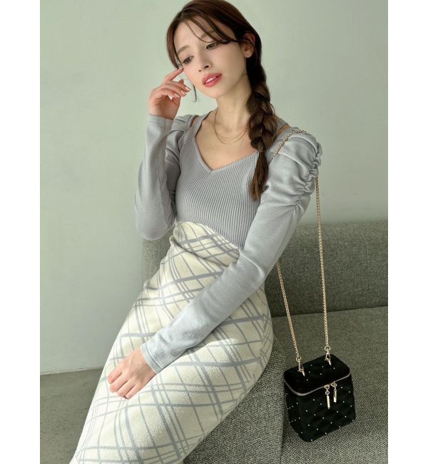 RESEXXY「ショルダーオープンマーメイドニットワンピース」|ワンピース|