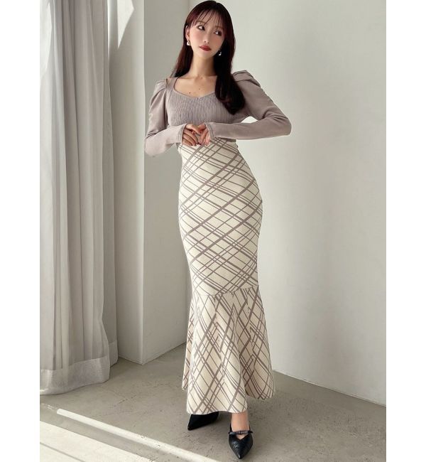 RESEXXY「ショルダーオープンマーメイドニットワンピース」|ワンピース|