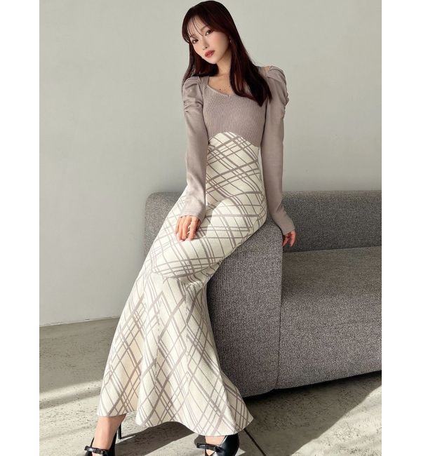 RESEXXY「ショルダーオープンマーメイドニットワンピース」|ワンピース|