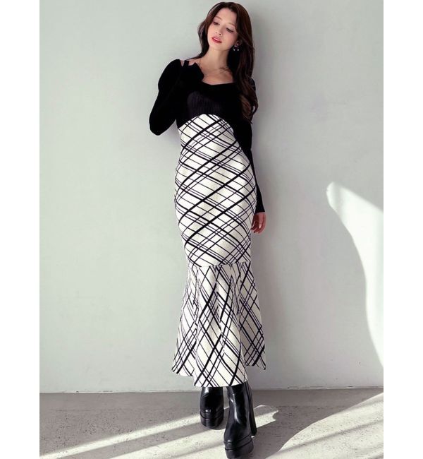 RESEXXY「ショルダーオープンマーメイドニットワンピース」|ワンピース|