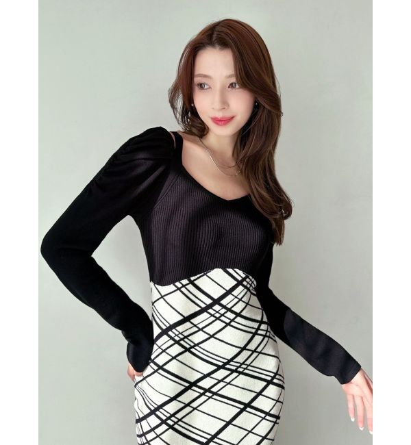 RESEXXY「ショルダーオープンマーメイドニットワンピース」|ワンピース|