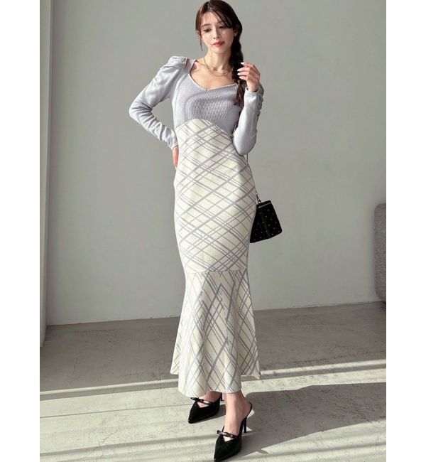 RESEXXY「ショルダーオープンマーメイドニットワンピース」|ワンピース|