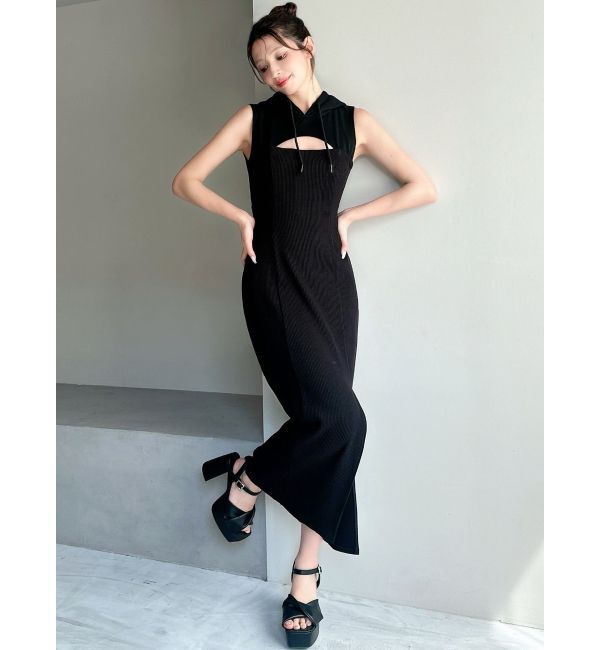 RESEXXY「カットアウトフーディワンピース」|ワンピース|