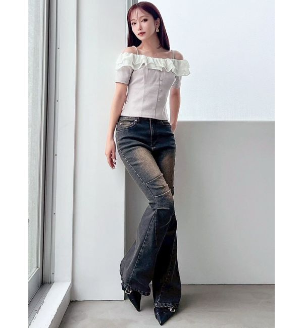 RESEXXY「ニーズタックデニムパンツ」|デニム|