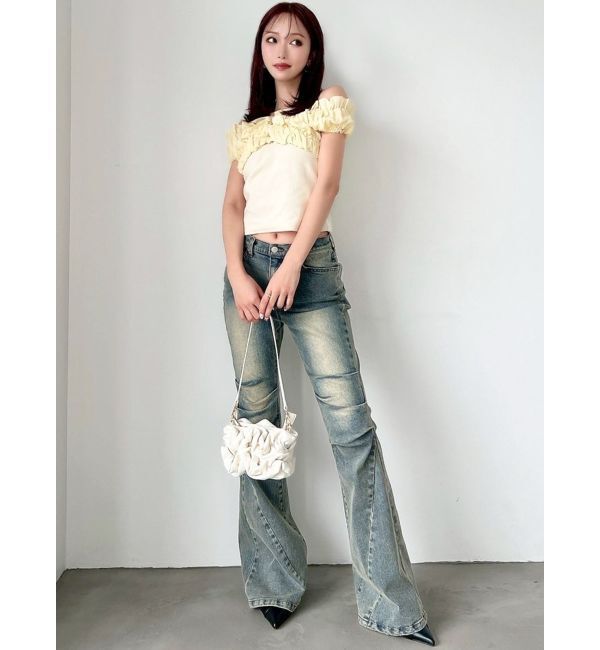 RESEXXY「ニーズタックデニムパンツ」|デニム|