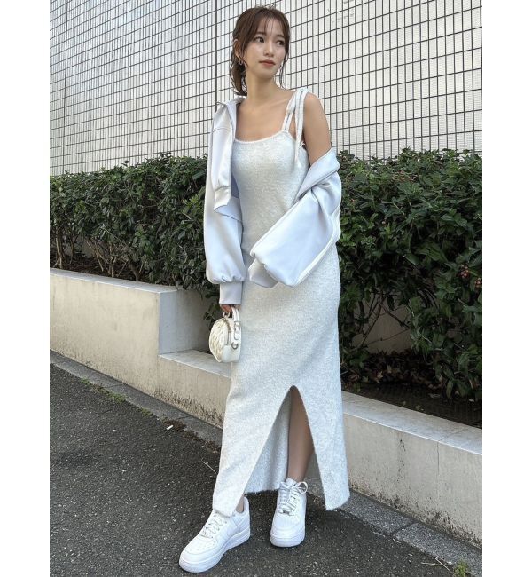 dazzlin「【セットアップ対応】ミニシャギーラメニットキャミワンピース」|ワンピース|