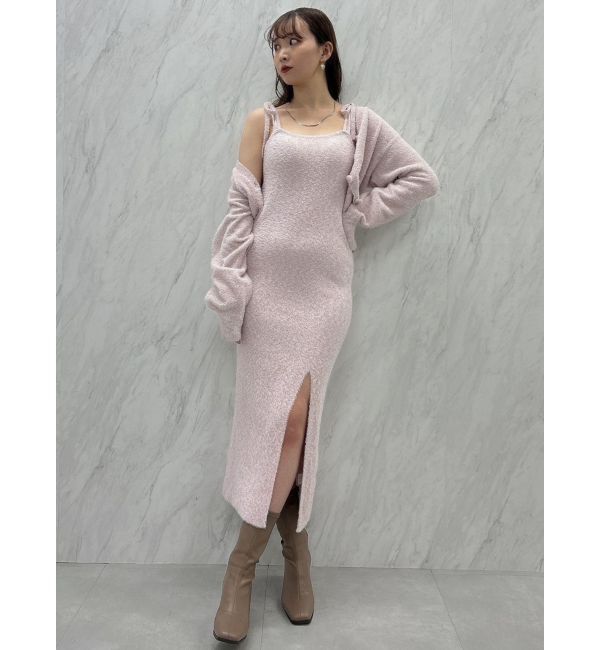 dazzlin「【セットアップ対応】ミニシャギーラメニットキャミワンピース」|ワンピース|