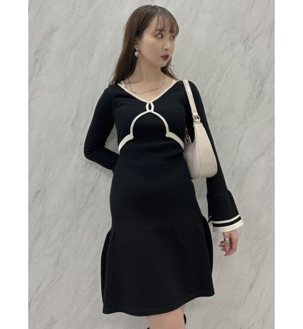 dazzlin「カーデレイヤーバックオープンミニワンピース」|ワンピース|