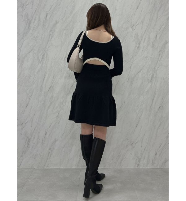 dazzlin「カーデレイヤーバックオープンミニワンピース」|ワンピース|