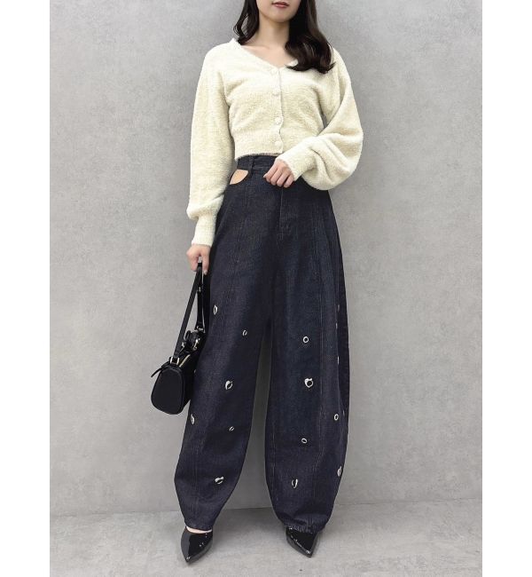 dazzlin「カーブタックデニムパンツ」|デニム|