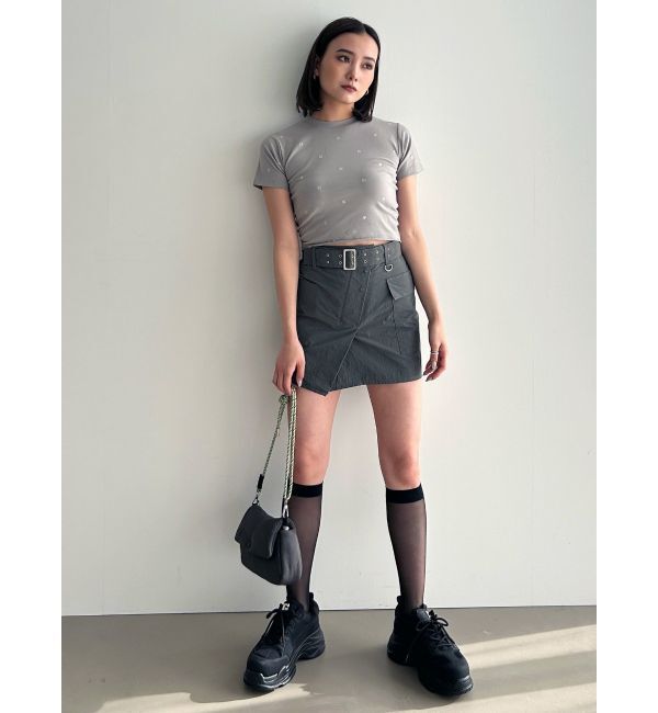 EMODA「ドットストーンコンパクトTシャツ」|Tシャツ・カットソー|