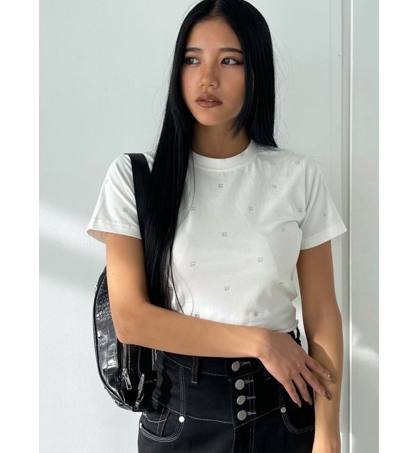 EMODA「ドットストーンコンパクトTシャツ」|Tシャツ・カットソー|