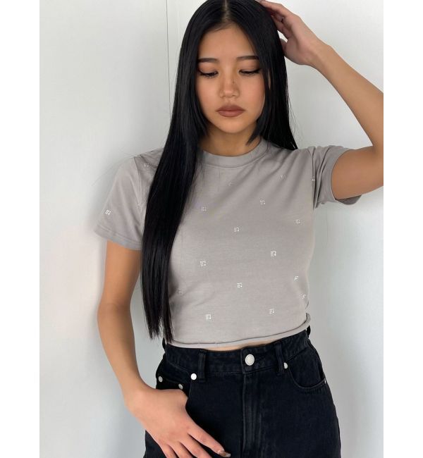 EMODA「ドットストーンコンパクトTシャツ」|Tシャツ・カットソー|