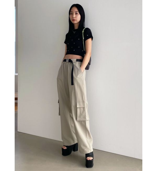 EMODA「ドットストーンコンパクトTシャツ」|Tシャツ・カットソー|