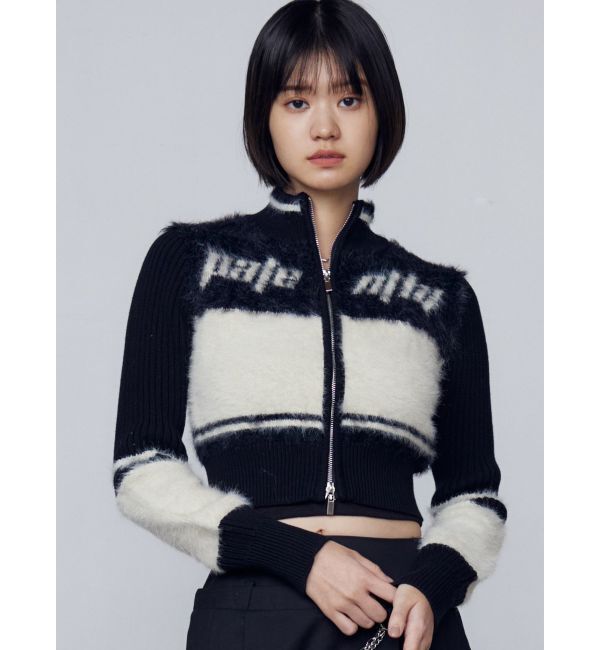 EMODA「シャギージップニット」|ニット・セーター|ブラック