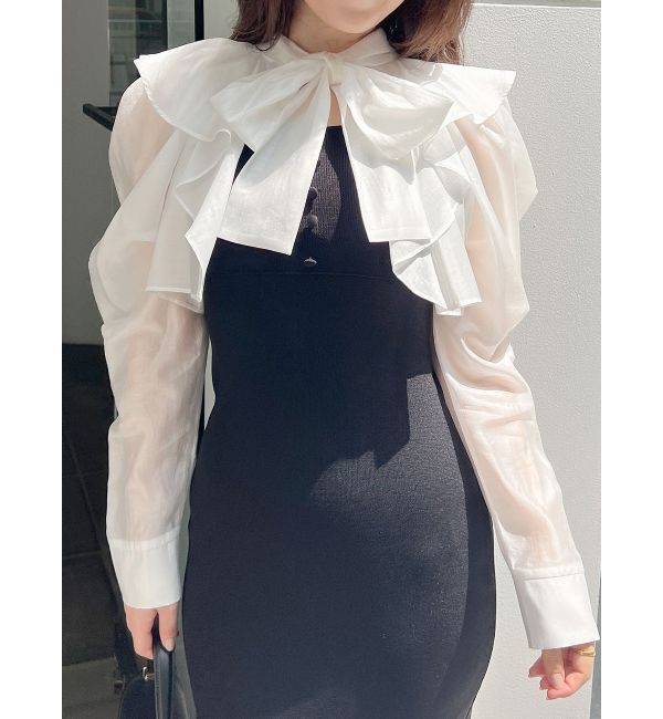 MERCURYDUO「2WAYロングスリーブシアーボレロセットニットワンピース」|ワンピース|