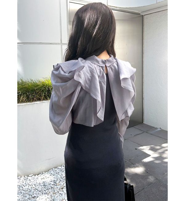 MERCURYDUO「2WAYロングスリーブシアーボレロセットニットワンピース」|ワンピース|