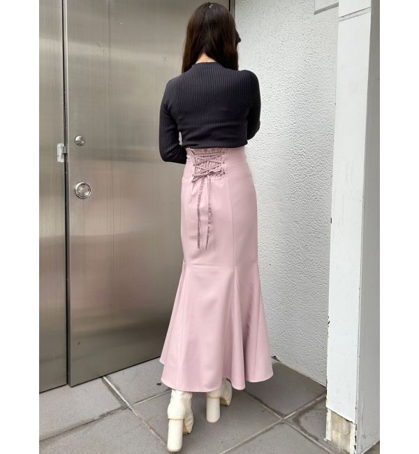 MERCURYDUO「パール付きフレアスリーブリブニット」|ニット・セーター|