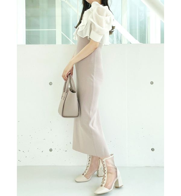 MERCURYDUO「レースアップメッシュブーツ」|ショートブーツ|