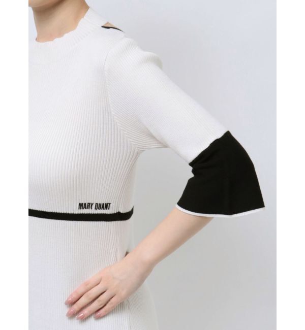 MERCURYDUO「【MARY QUANTコラボ】バックシャンデイジーストラップマーメイドニットワンピース」|ワンピース|