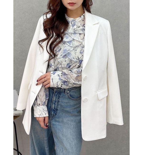 MERCURYDUO「シングルテーラードジャケット」|テーラードジャケット|ホワイト