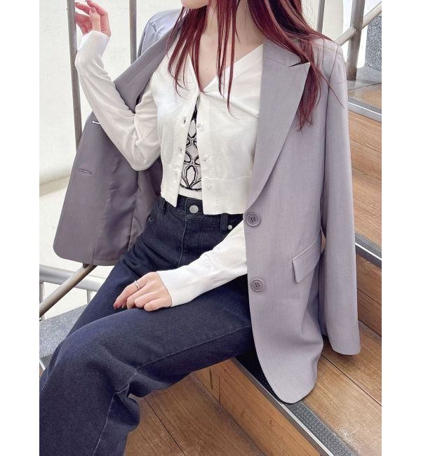 MERCURYDUO「シングルテーラードジャケット」|テーラードジャケット|グレー