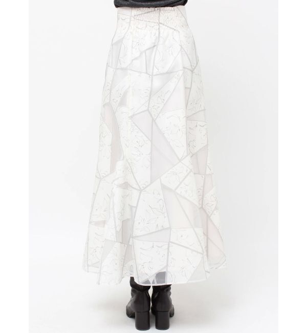 MERCURYDUO「ジオメトリックオパールフレアスカート」|スカート|