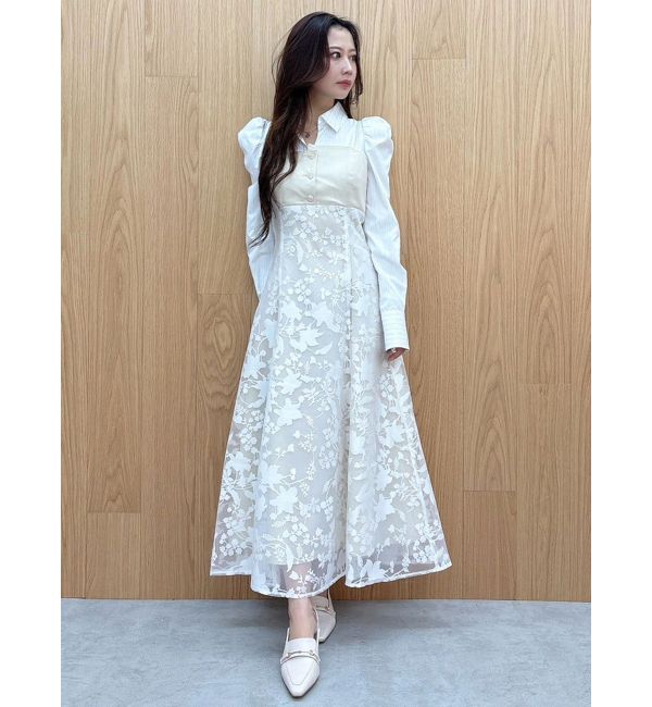 MERCURYDUO「アシメビスチェドッキングパワショルシャツワンピース」|ワンピース|