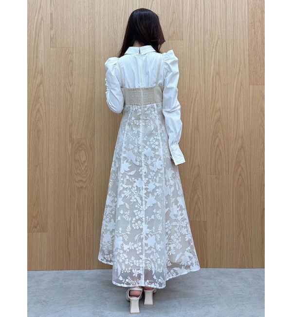 MERCURYDUO「アシメビスチェドッキングパワショルシャツワンピース」|ワンピース|