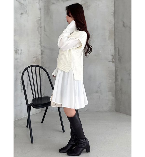 MERCURYDUO「U.S. POLO ASSN.別注 ベストセットシャツミニワンピース」|ワンピース|