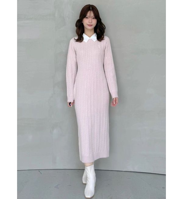 MERCURYDUO「U.S. POLO ASSN.別注 ケーブルニットワンピース」|ワンピース|