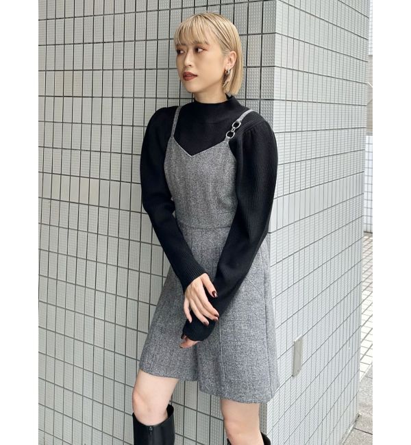 MURUA「リングストラップキャミロンパース」|オールインワン|