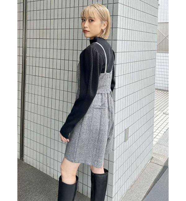 MURUA「リングストラップキャミロンパース」|オールインワン|