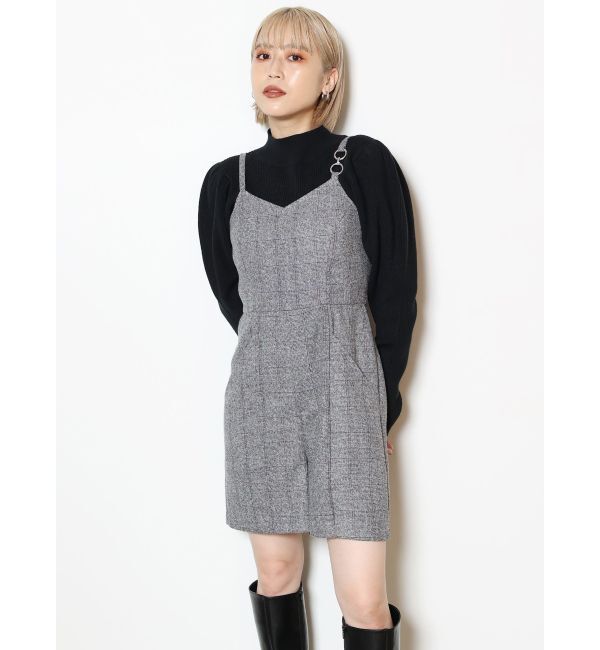 MURUA「リングストラップキャミロンパース」|オールインワン|