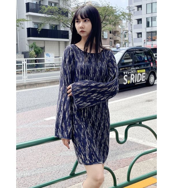 MURUA「グラデーションガーターニットミニワンピース」|ワンピース|