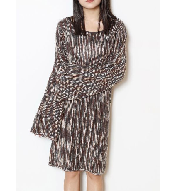 MURUA「グラデーションガーターニットミニワンピース」|ワンピース|ブラウン