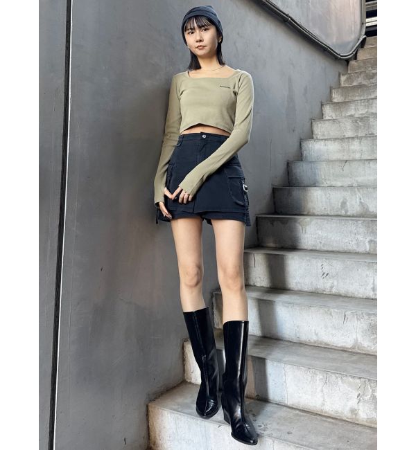 MURUA「ウォッシュカーゴミニスカート」|スカート|