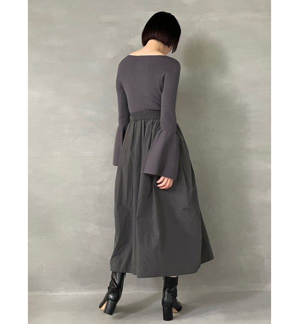 LAGUNAMOON「ドッキングタフタニットワンピース」|ワンピース|