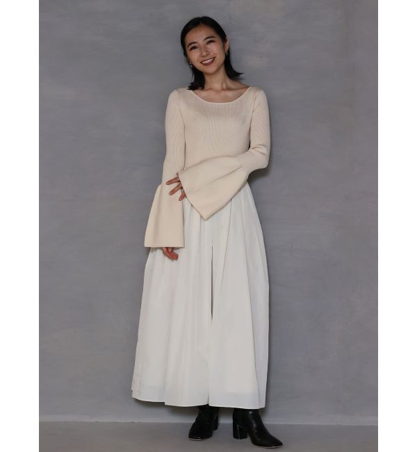 LAGUNAMOON「ドッキングタフタニットワンピース」|ワンピース|