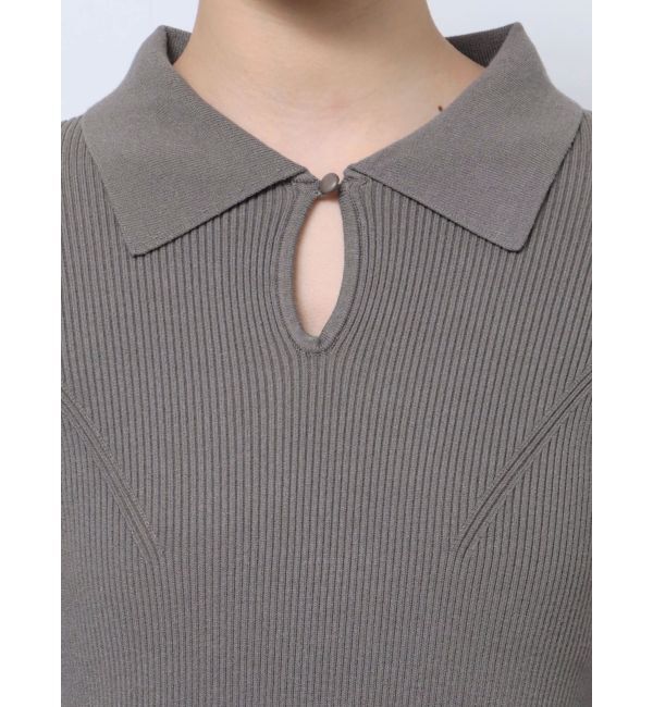 LAGUNAMOON「シャツカラーカフスニットワンピース」|ワンピース|