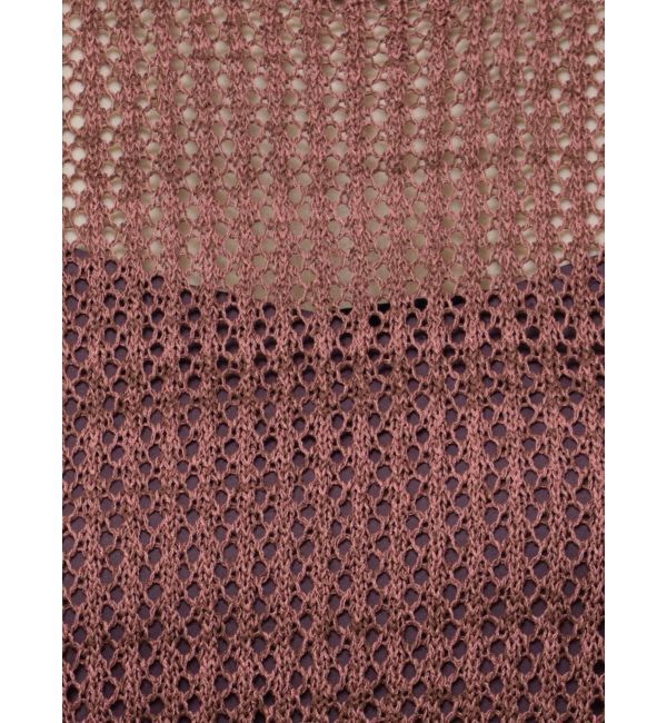 LAGUNAMOON「メッシュフリンジニットワンピース」|ワンピース|