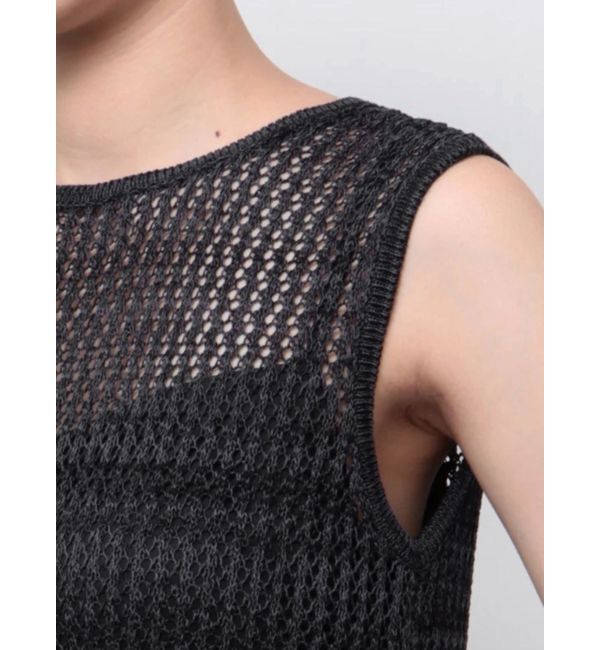 LAGUNAMOON「メッシュフリンジニットワンピース」|ワンピース|