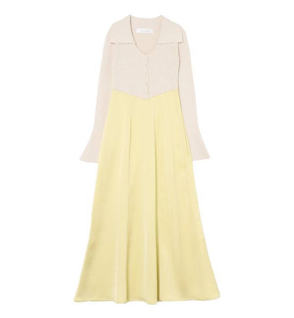 LAGUNAMOON「カラーニットドッキングナローワンピース」|ワンピース|ライトグリーン