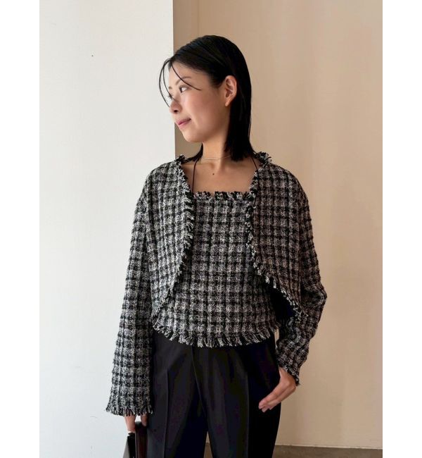 LAGUNAMOON「テープヤーンツイードジャケット」|その他|